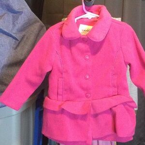 Sebby pink pea coat 3t